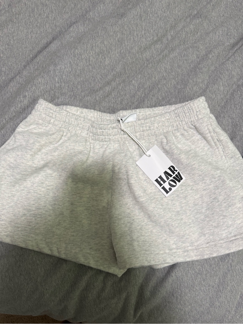 HARLOW Women’s Light Heather Gray Athletic Lounge Shorts